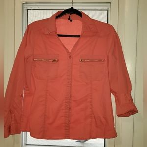 3/4 sleeve button up